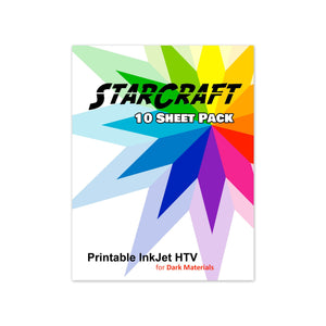 StarCraft Inkjet Printable Heat Transfer 10 Sheet Pack - Dark Materials Vinyl Star Craft Vinyl 