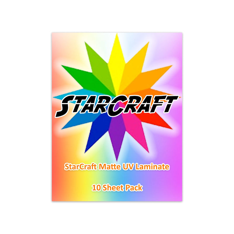StarCraft Matte UV Laminate 10 Sheet Pack Vinyl Star Craft Vinyl