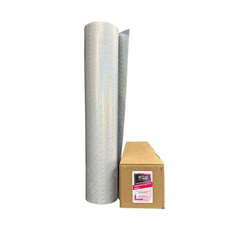 STS Direct to Film (DTF) Cold Peel Glitter Foil Roll- 24" x 164 FT - Swing Design1