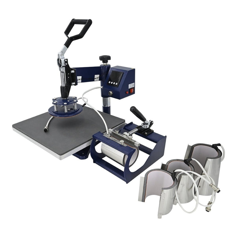 Swing Design 15" x 15" Swing Away 8-in-1 Heat Press - Navy - Swing Design