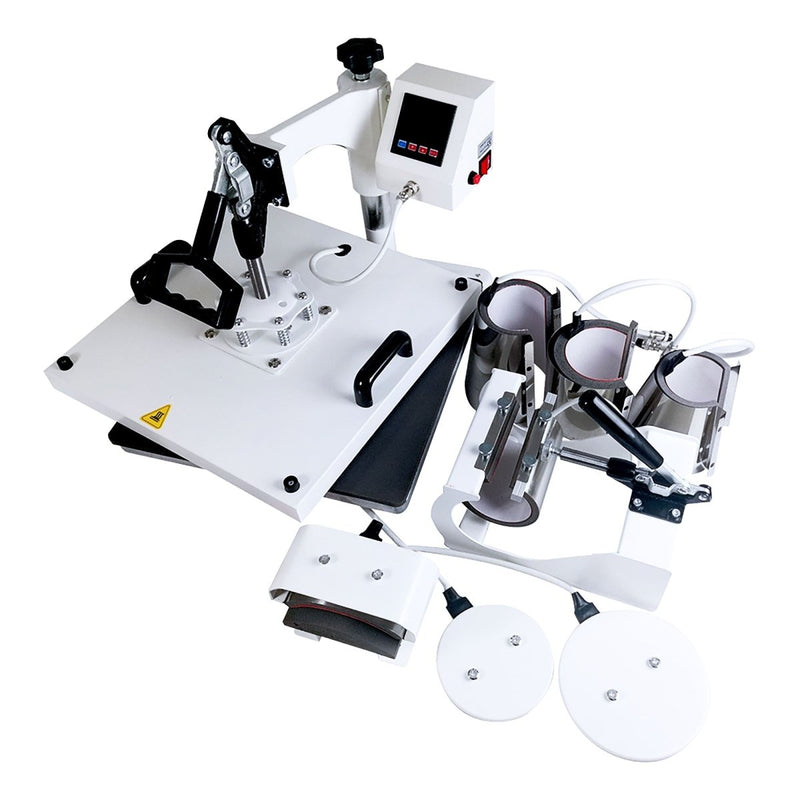 Swing Design 15" x 15" Swing Away 8-in-1 Heat Press - White - Swing Design