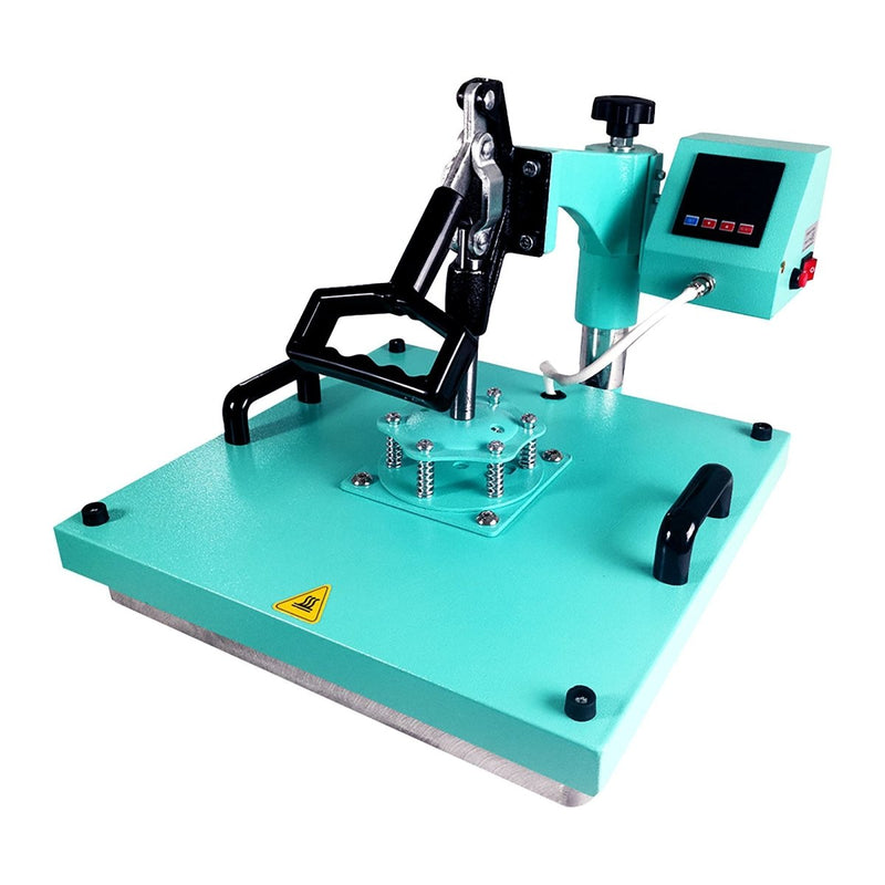 REFURBISHED Swing Design 15" x 15" Swing Away 8-in-1 Heat Press - Turquoise - Swing Design