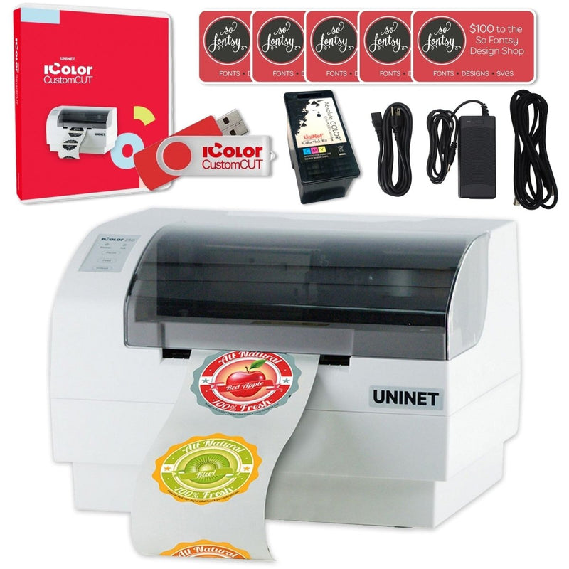 Uninet IColor 250 Sticker Print & Cut Deluxe Ink and Media Bundle - Swing Design2