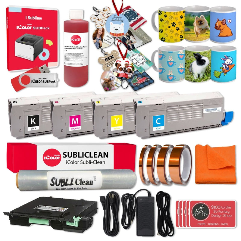 Uninet IColor 350 Digital Laser Dye Sublimation Printer & Blank Bundle - Swing Design3