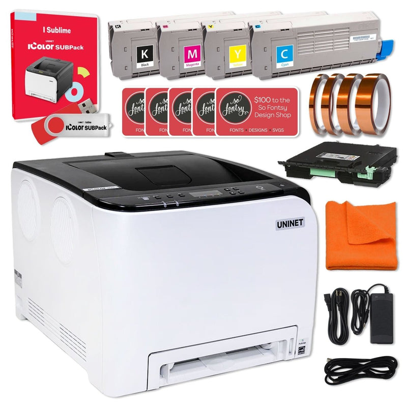 Uninet IColor 350 Digital Laser Dye Sublimation Printer & Blank Bundle - Swing Design2