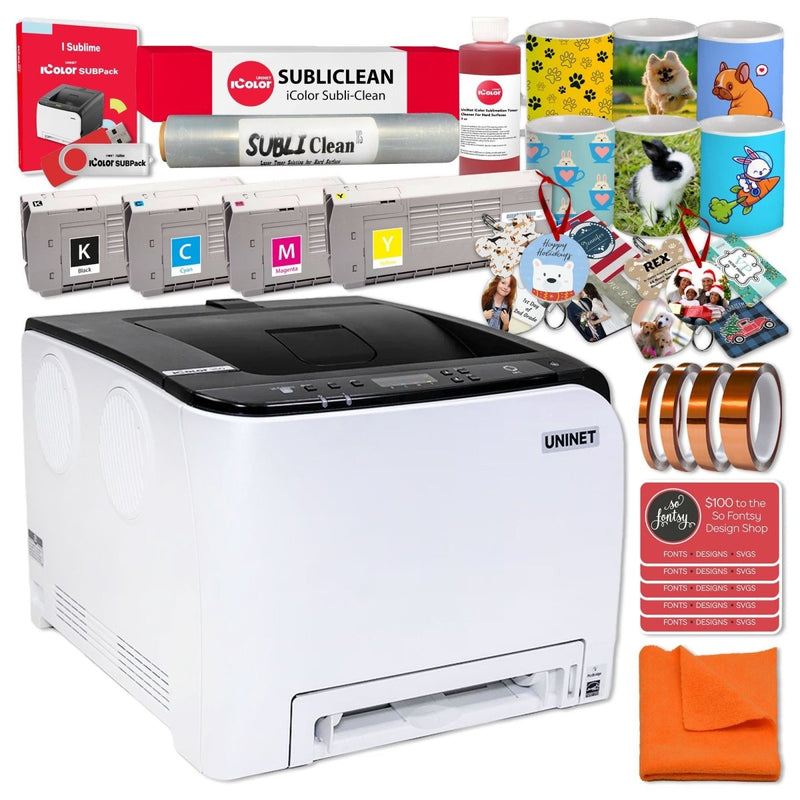 Uninet IColor 350 Digital Laser Dye Sublimation Printer & Blank Bundle - Swing Design1