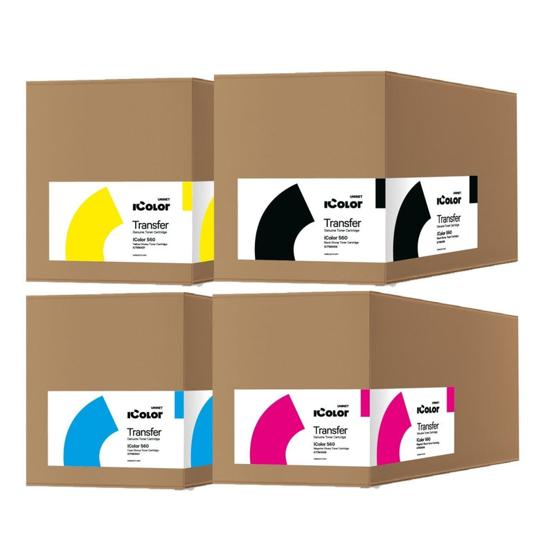 Uninet IColor 560 CMYK Glossy Toner Cartridge Kit For Underprint Applications - Swing Design