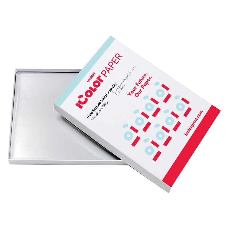 Uninet iColor Clear Window Cling Sheets - 11" x 17" - 25 Pack Sublimation Bundle UniNET