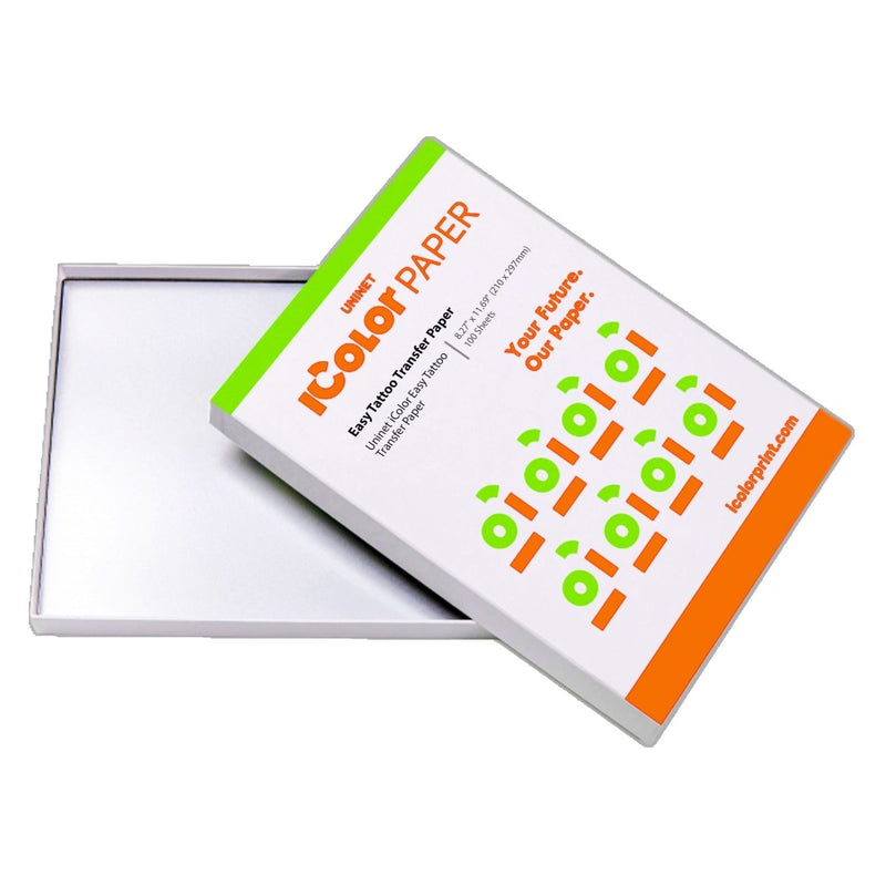 Uninet iColor Easy Tattoo Transfer Paper - 8.27" x 11.69" - 100 Pack - Swing Design