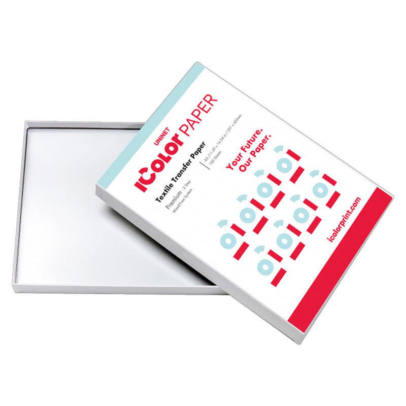 Uninet iColor Premium 2 Step Transfer and Adhesive Media Kit - 11.69" x 16.54" - 100 Pack Sublimation Bundle UniNET
