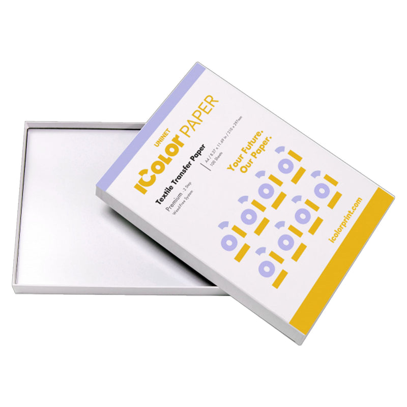 Uninet iColor Premium 2 Step Transfer and Adhesive Media Kit - 8.27" x 11.69" - 100 Pack Sublimation Bundle UniNET