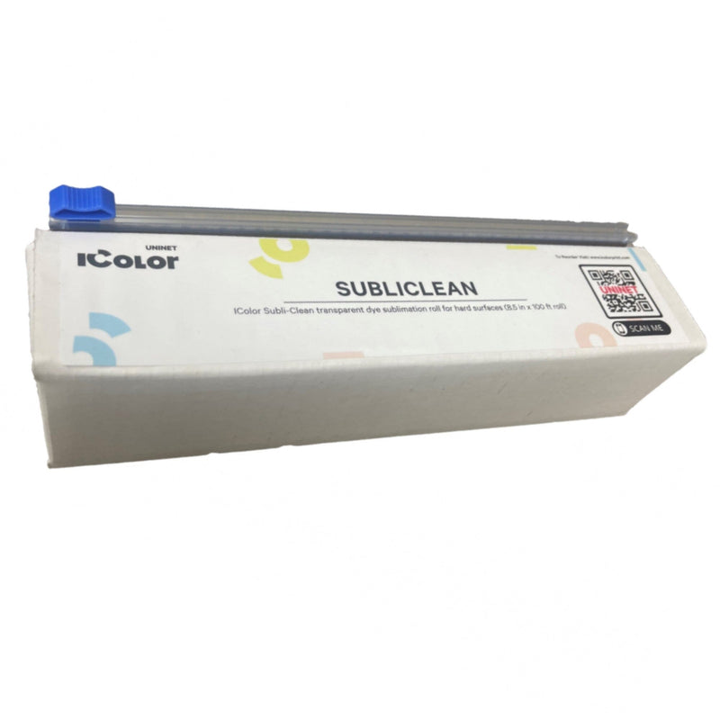 Uninet IColor Subli-Clean Transparent Dye Sublimation Roll for Hard Surfaces - 8.5" x 100 FT Sublimation Bundle UniNET