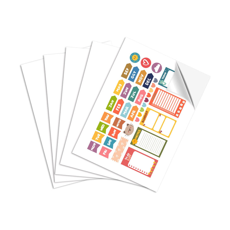 Uninet icolor White Vinyl Sheets w/ Adhesive 8.5" x 11" - 25 Pack Sublimation Bundle UniNET