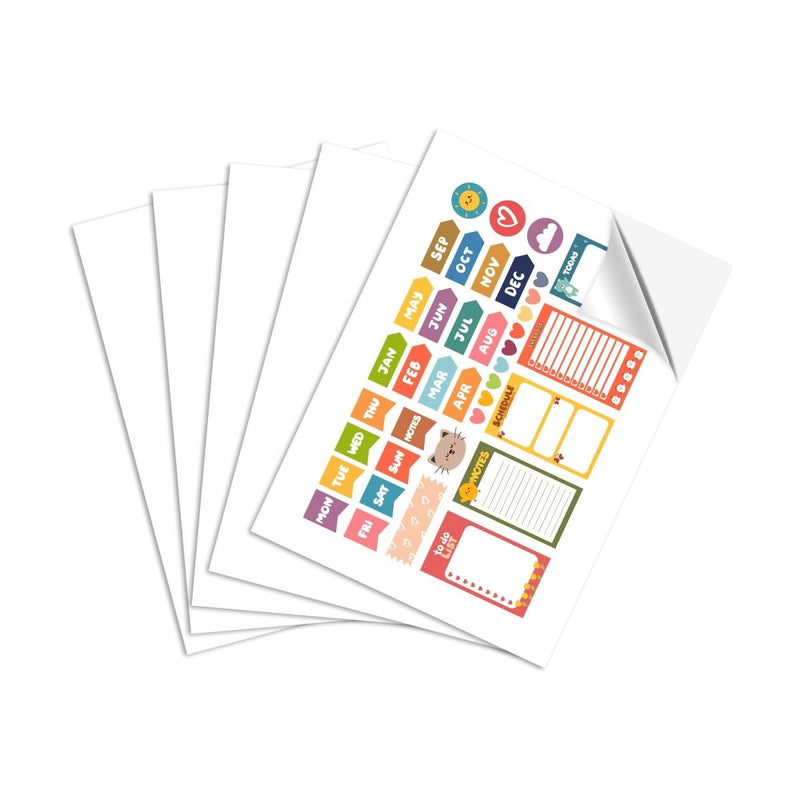 Uninet icolor White Vinyl Sheets w/ Adhesive 8.5" x 11" - 25 Pack - Swing Design