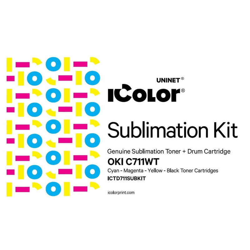 Uninet OKI C711WT Sublimation CMYK Toner & Drum Cartridge Kit - Swing Design2
