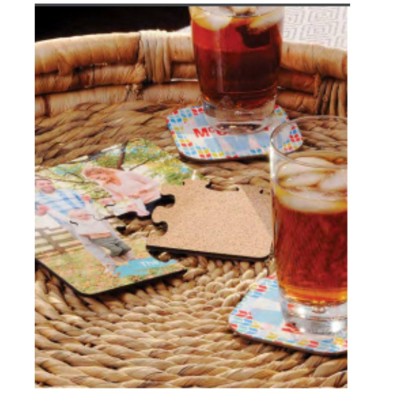 Unisub Sublimation Square Coaster Blanks - 4 Pack 4" x 4" - 1009 - Swing Design