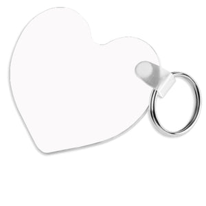 Unisub Sublimation Heart Key Chain Blanks - Double-Sided - 5520 - Swing Design