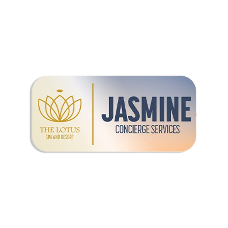 Unisub Sublimation Rectangle Name Tag 1.25" x 3" - 550250 - Swing Design1