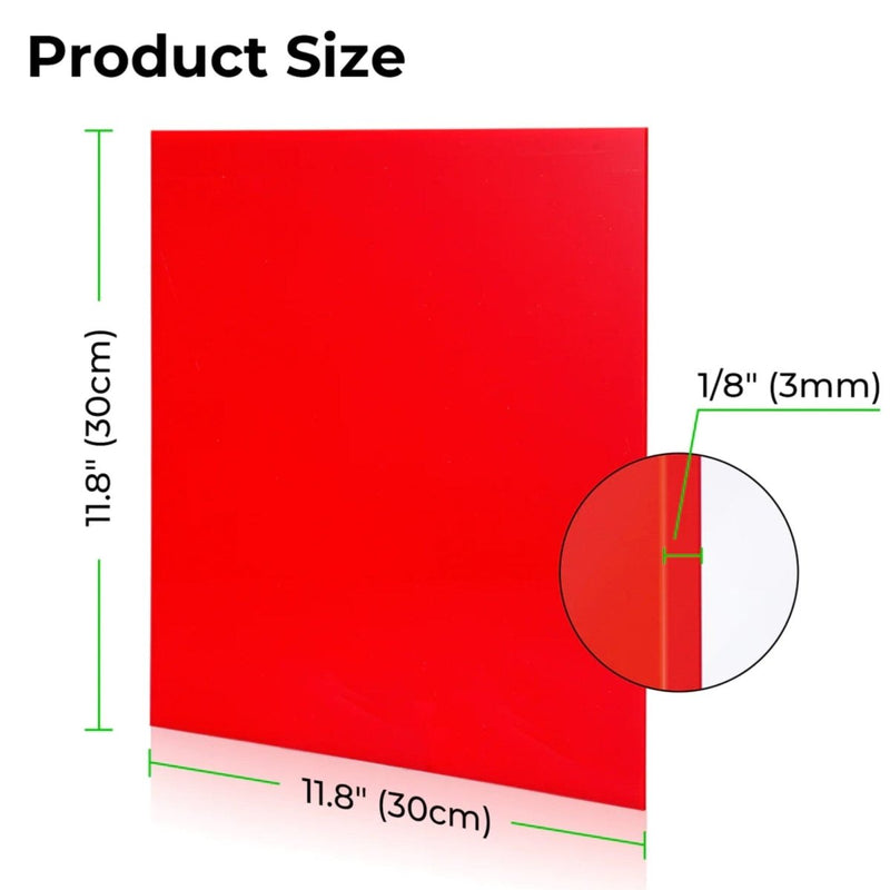 xTool 1/8" Colored Acrylic Assorted Sheet Kit - 10 Pieces - Swing Design3