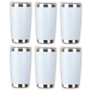 xTool 20 oz White Stainless Steel Coffee Tumbler for Laser Engraving - 6 Pack Laser Engraver xTool 