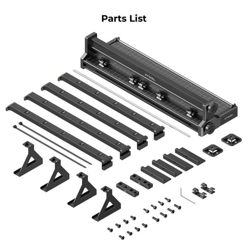 xTool S1 Automatic Conveyor Expansion Feeder - Rail Kit 39" Swing Design 2