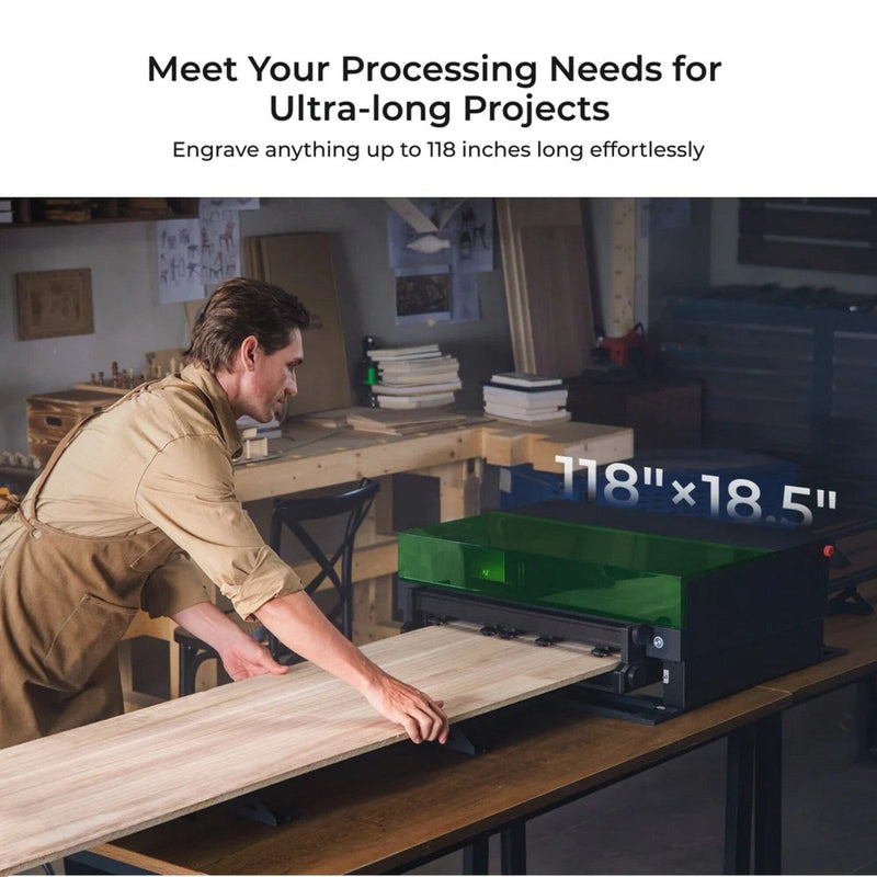 xTool S1 Automatic Conveyor Expansion Feeder - Rail Kit 39" Swing Design 6