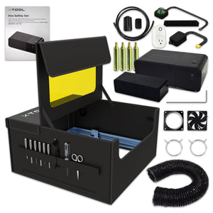 xTool D1 Fire Safety Set: Auto Fire Detection, Fire Extinguishing w/ Enclosure Laser Engraver xTool 