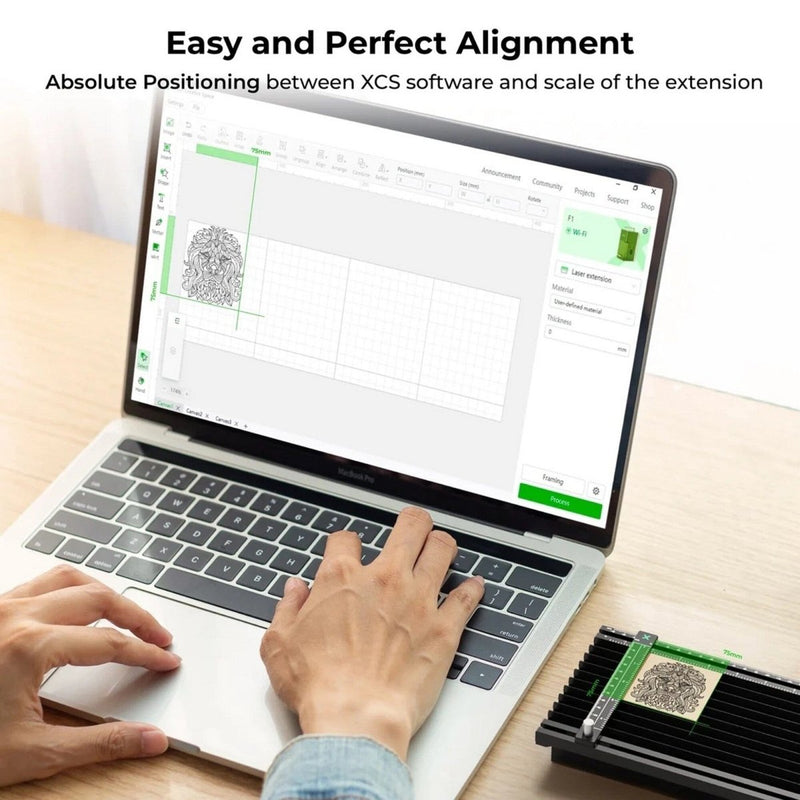 xTool F1 & F2 Laser Engraver and Laser Cutter Slide Extension - Swing Design