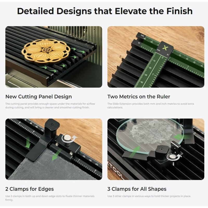 xTool F1 & F2 Laser Engraver and Laser Cutter Slide Extension - Swing Design