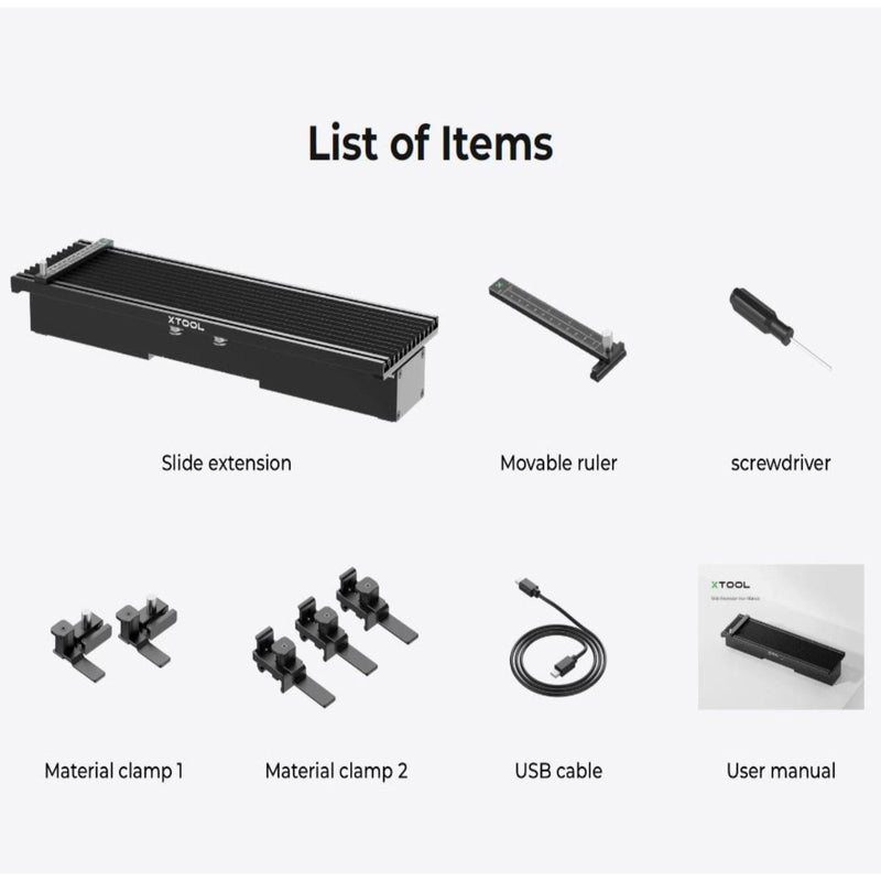 xTool F1 & F2 Laser Engraver and Laser Cutter Slide Extension - Swing Design