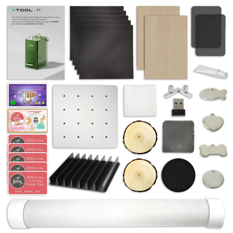 xTool F1 Fast Portable Laser Engraver and Laser Cutter with Filter Bundle - Swing Design3