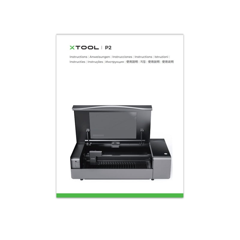 xTool P2S 55W CO2 Laser Cutter & Engraver Riser, Rotary, Rail Bundle - Swing Design