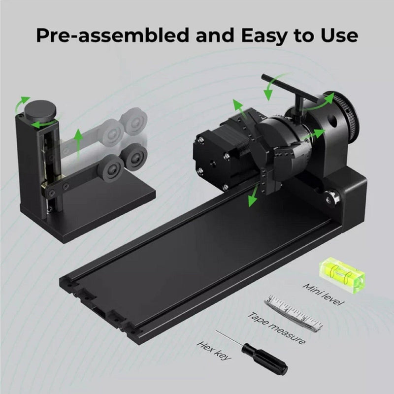 xTool RA2 Pro 4-in-1 Cup & Tumbler Rotary Tool for M1 w/ 4 Risers - Swing Design9