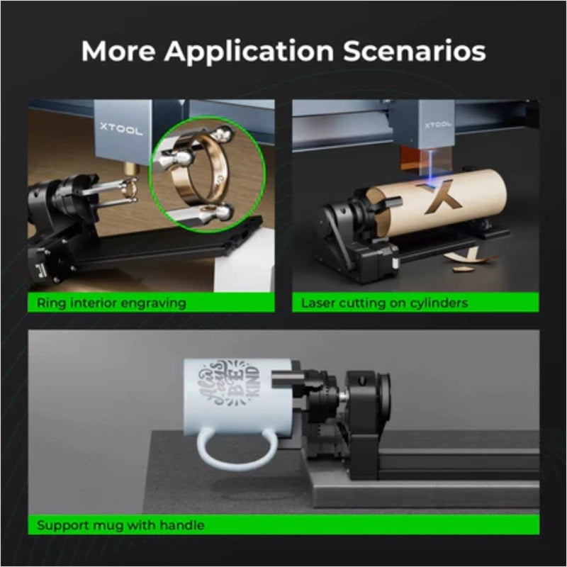 xTool RA2 Pro Universal 4-in-1 Rotary Tool with Engravable Tumblers - Swing Design