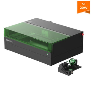 xTool S1 Enclosed Diode Laser Cutter & Engraver w/ Rotary & Raiser Bundle Laser Engraver xTool 20W Diode Laser 