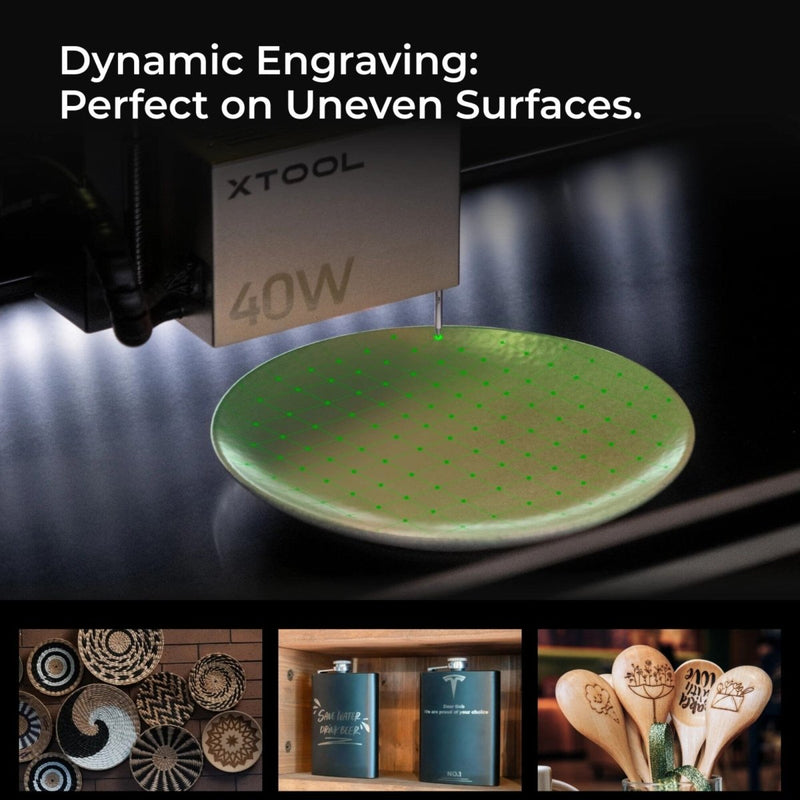 xTool S1 Laser Cutter & Engraver Bundle w/ IR Laser Engraving Kit & Filter - Swing Design