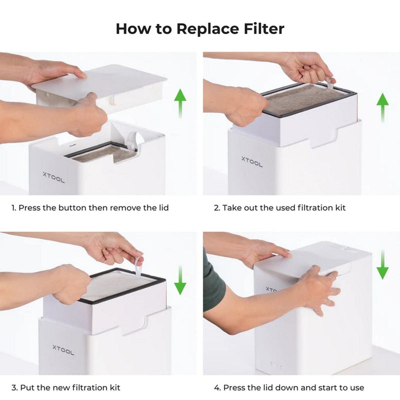 xTool Smoke/Air Purifier For F1, F2 & M1 ULTRA, M2 Laser Cutters - Swing Design