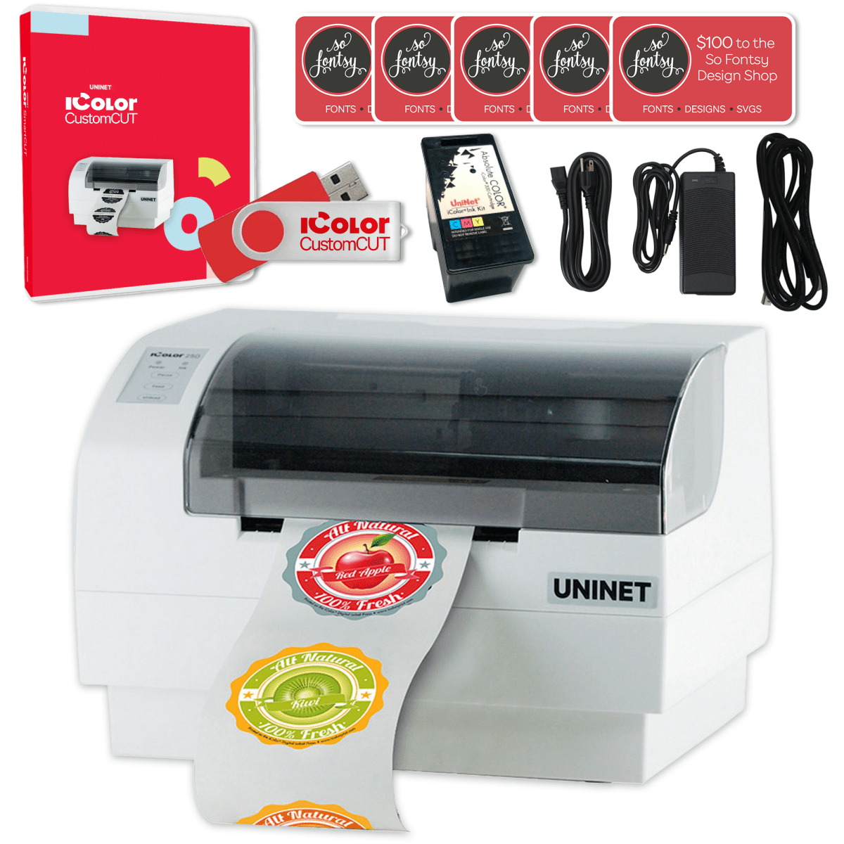Uninet IColor 250 I Print & Cut Label and Sticker Maker Base Bundle Questions & Answers