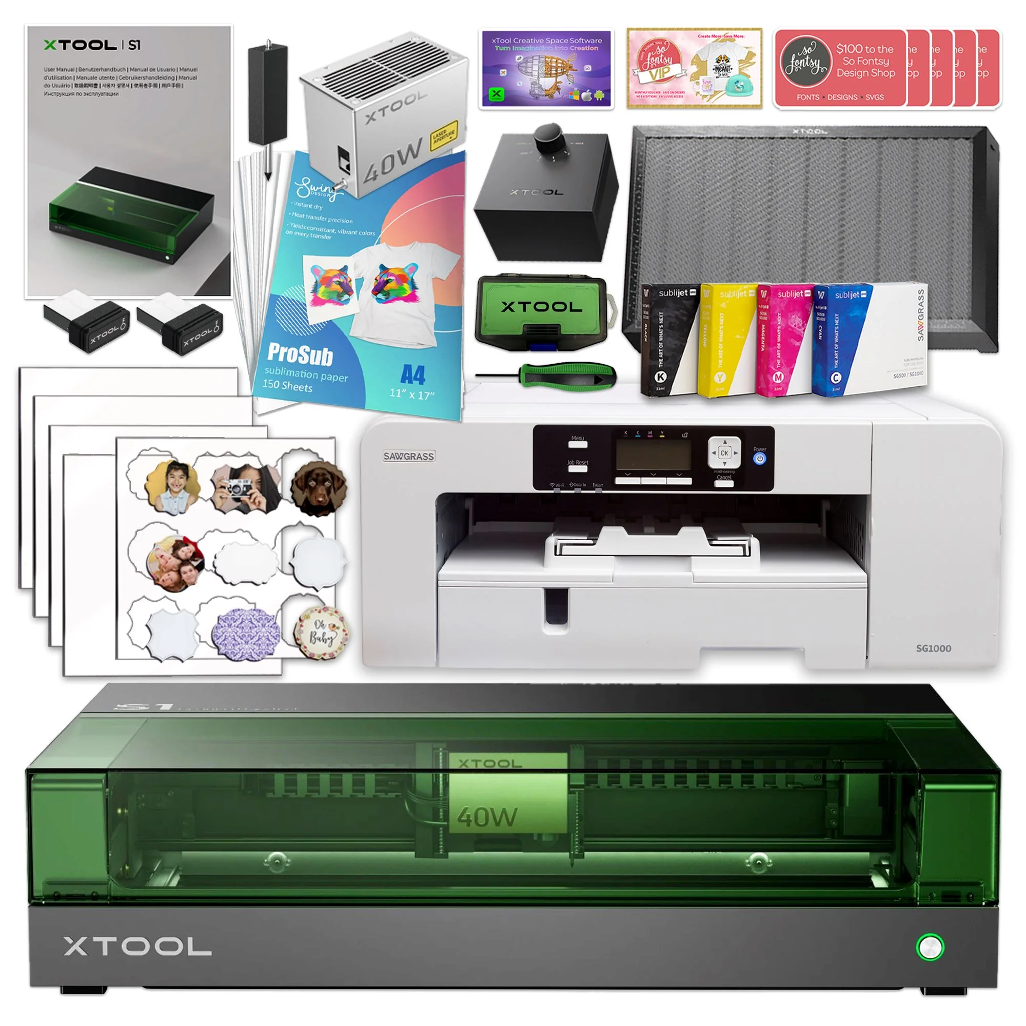 What are the minimum computer requirements for the xTool laser printer? Can it be run on an iPad?