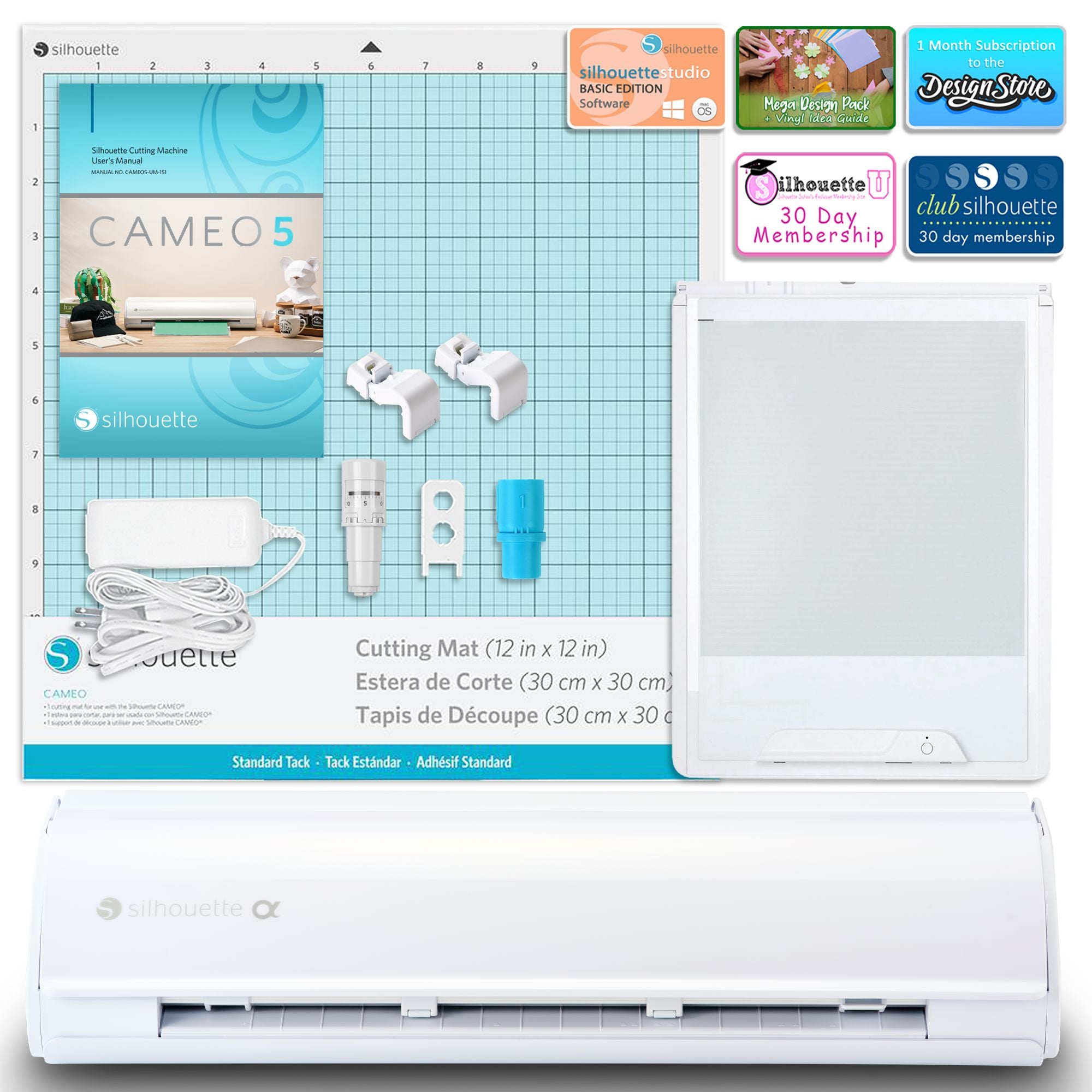 Silhouette White Cameo 5α Alpha with Electrostatic Grip Mat Attachment Questions & Answers