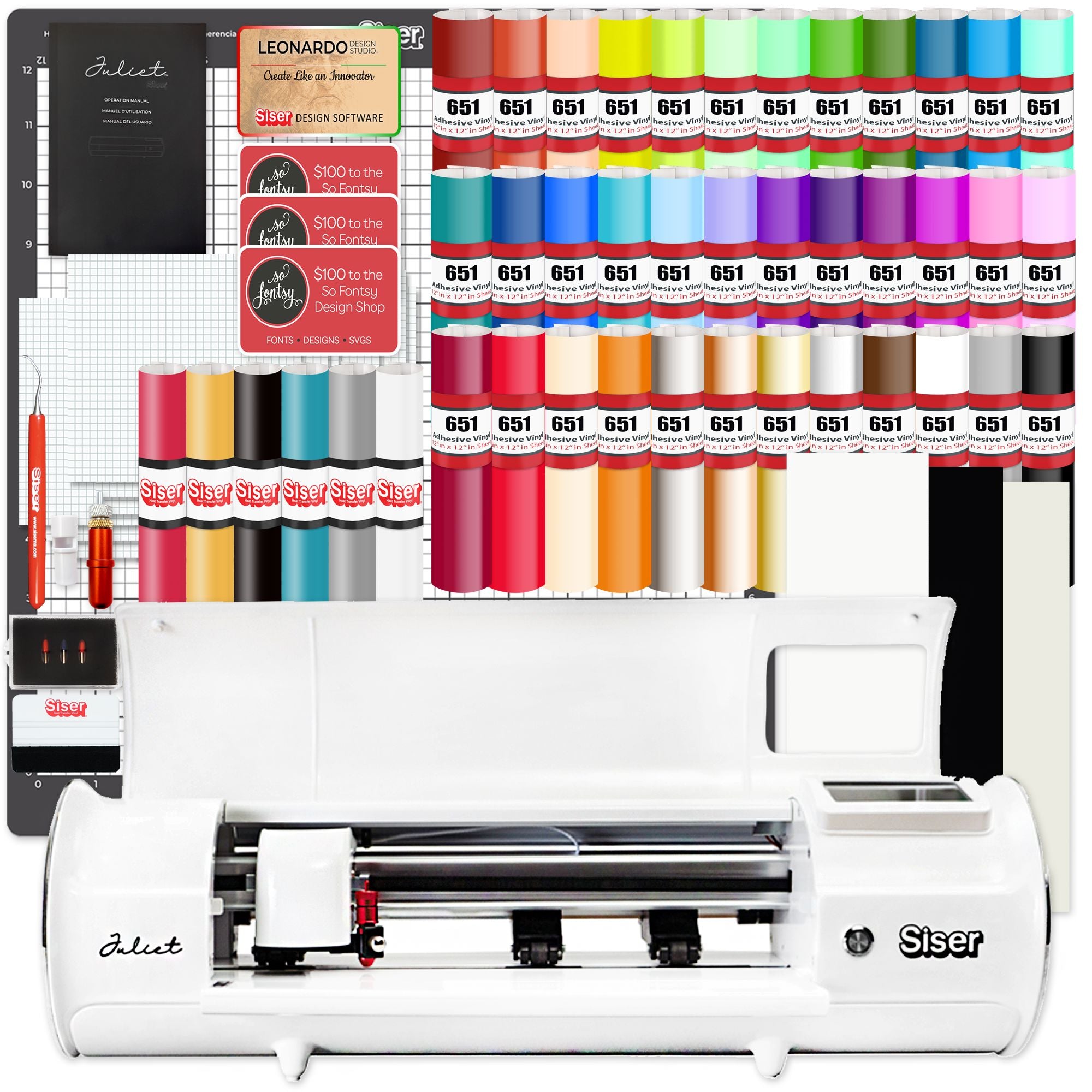 does the siser juliet bundle for 449 include Leonardo pro