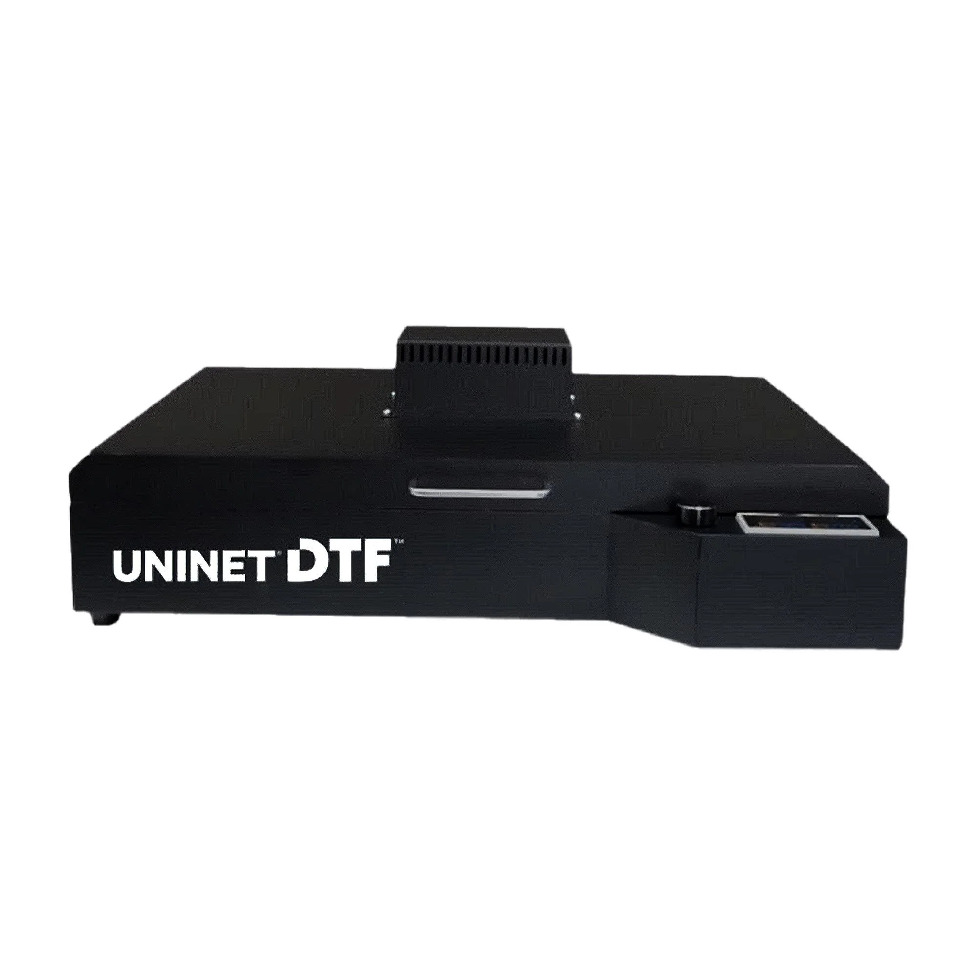 Does the Uninet DTF curing oven with fume extractor lid lift, or is there a drawer?