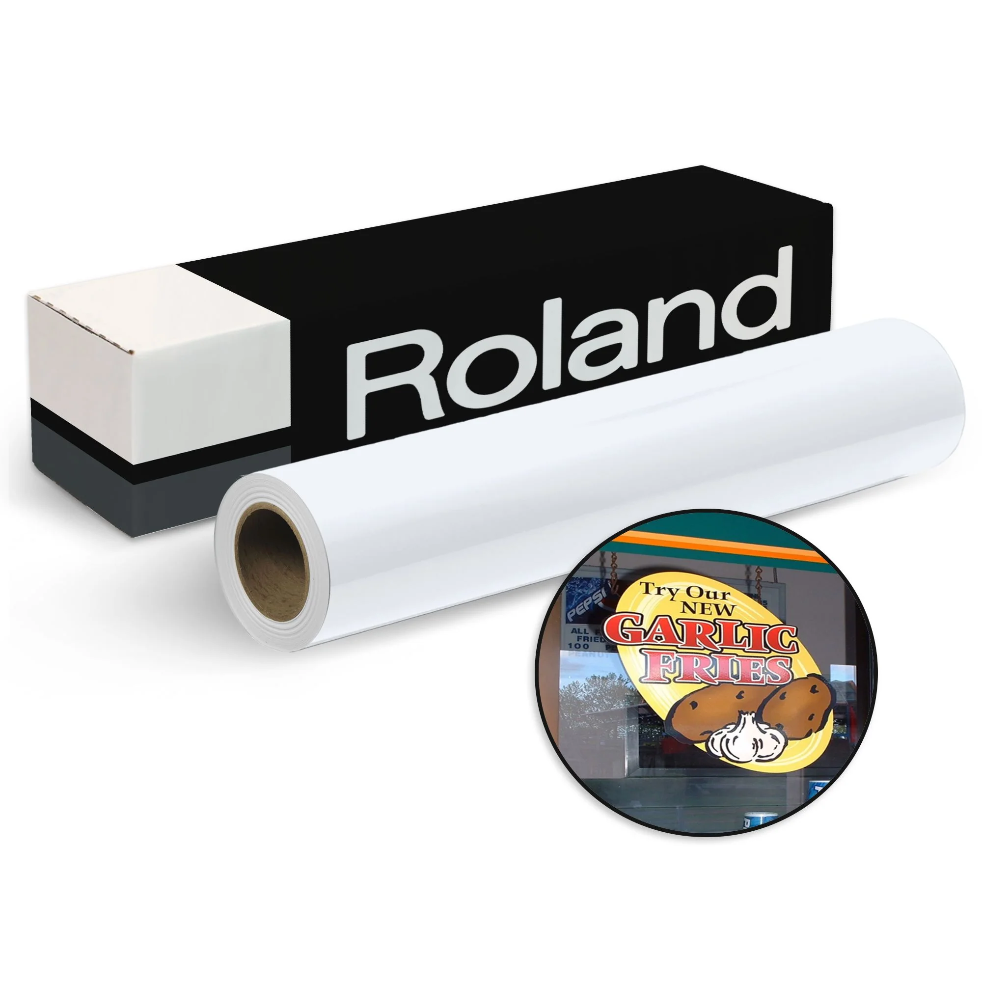 Can the Roland White Window Cling adhere to both sides of a window? If I want it on the inside, do I have to reverse the image?