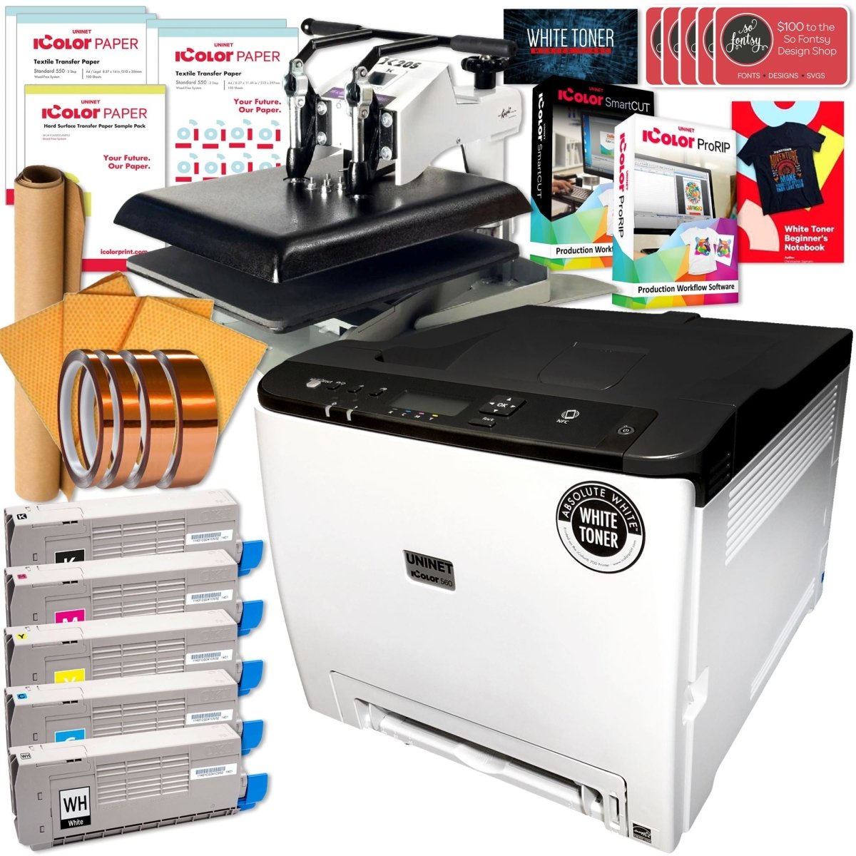 Uninet IColor 560 Business Bundle w/ Geo Knight Press, Media, $1044 Software Questions & Answers