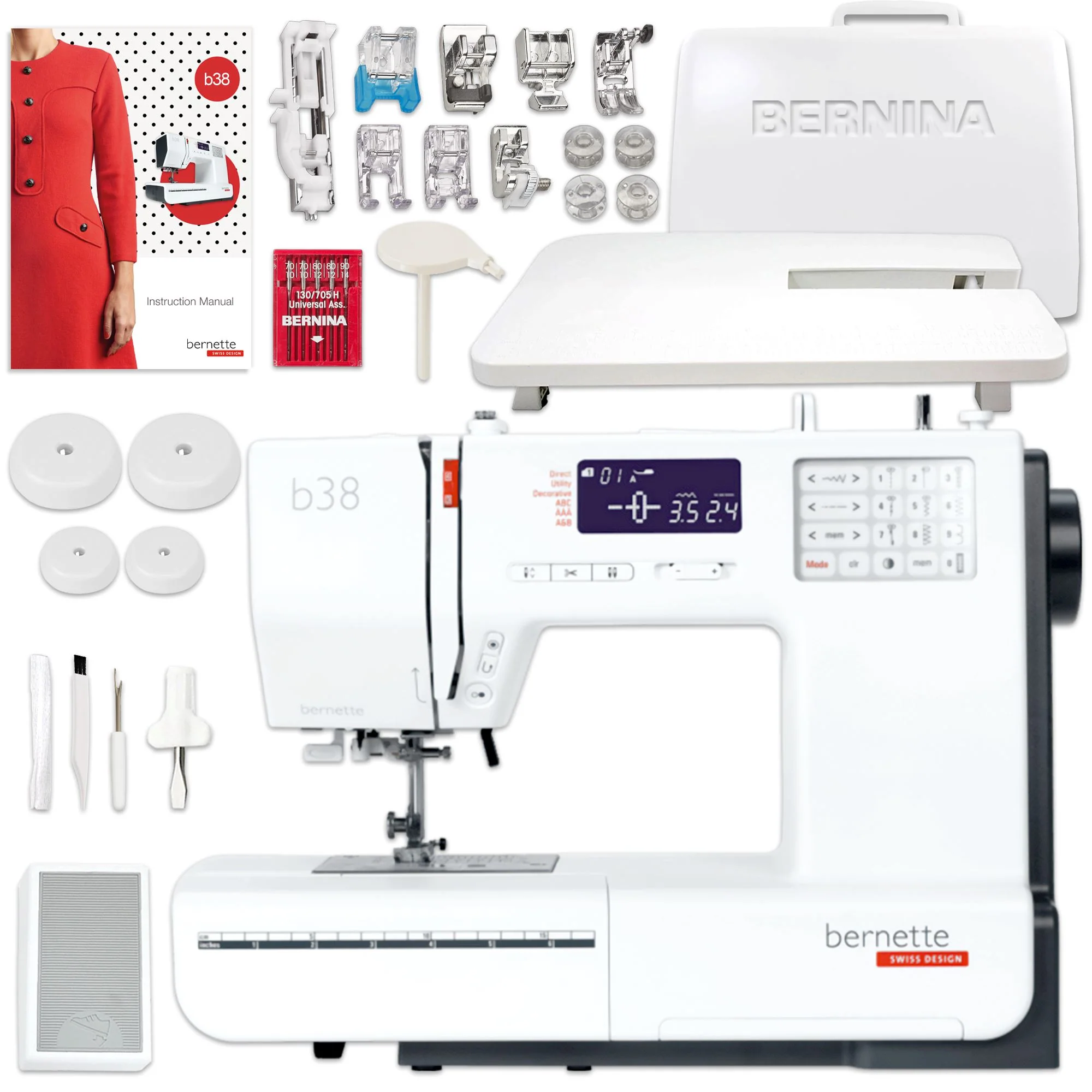 Bernette B38 Top End Computerized Sewing Machine Bundle w/ 8 Pressure Feet Questions & Answers