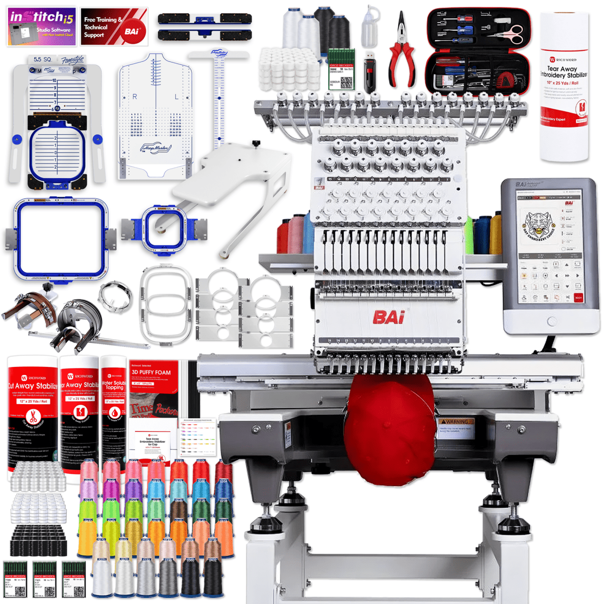 Is delivery cost included in cost for the BAI Embroidery bundles?