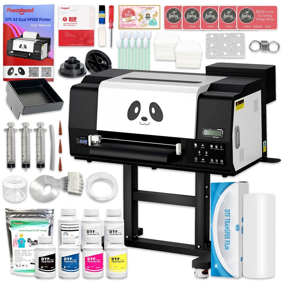 Procolored F13 PRO A3 Direct to Film (DTF) Roll Printer Bundle with Stand - 13in Questions & Answers