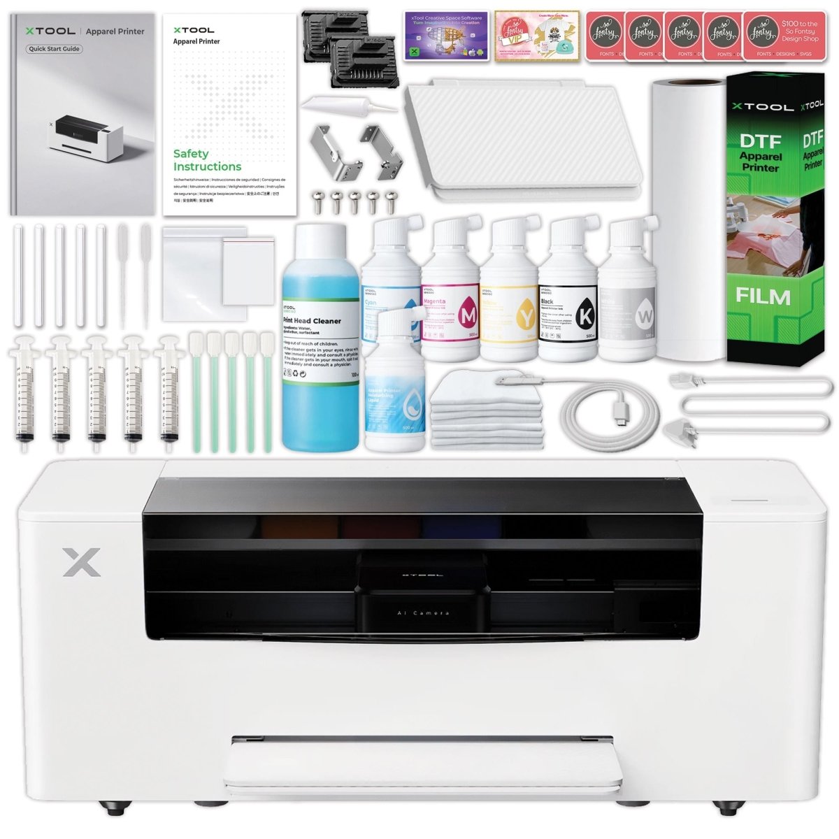xTool DTF Apparel PLUS Desktop Printer Bundle Questions & Answers