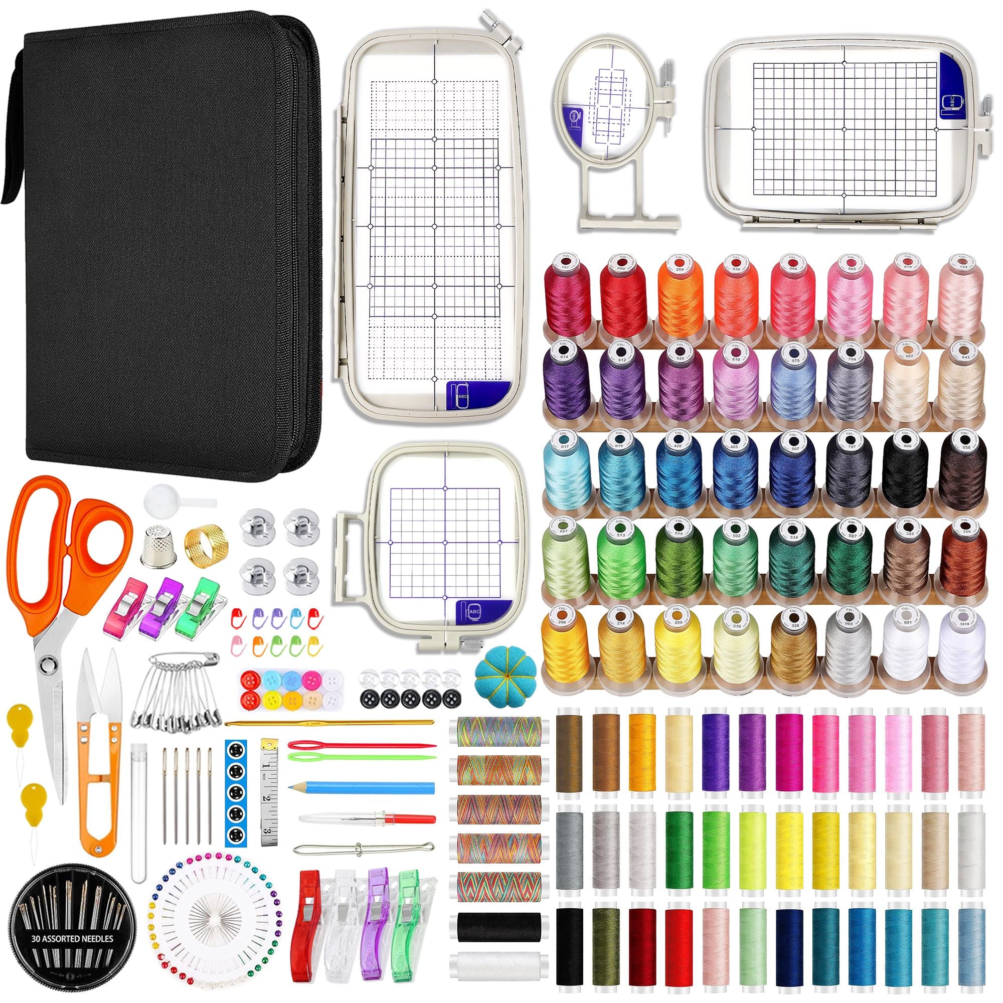 4pc Embroidery Hoop Set & Accessories for Brother SE2000, PE900 & Other Models Questions & Answers