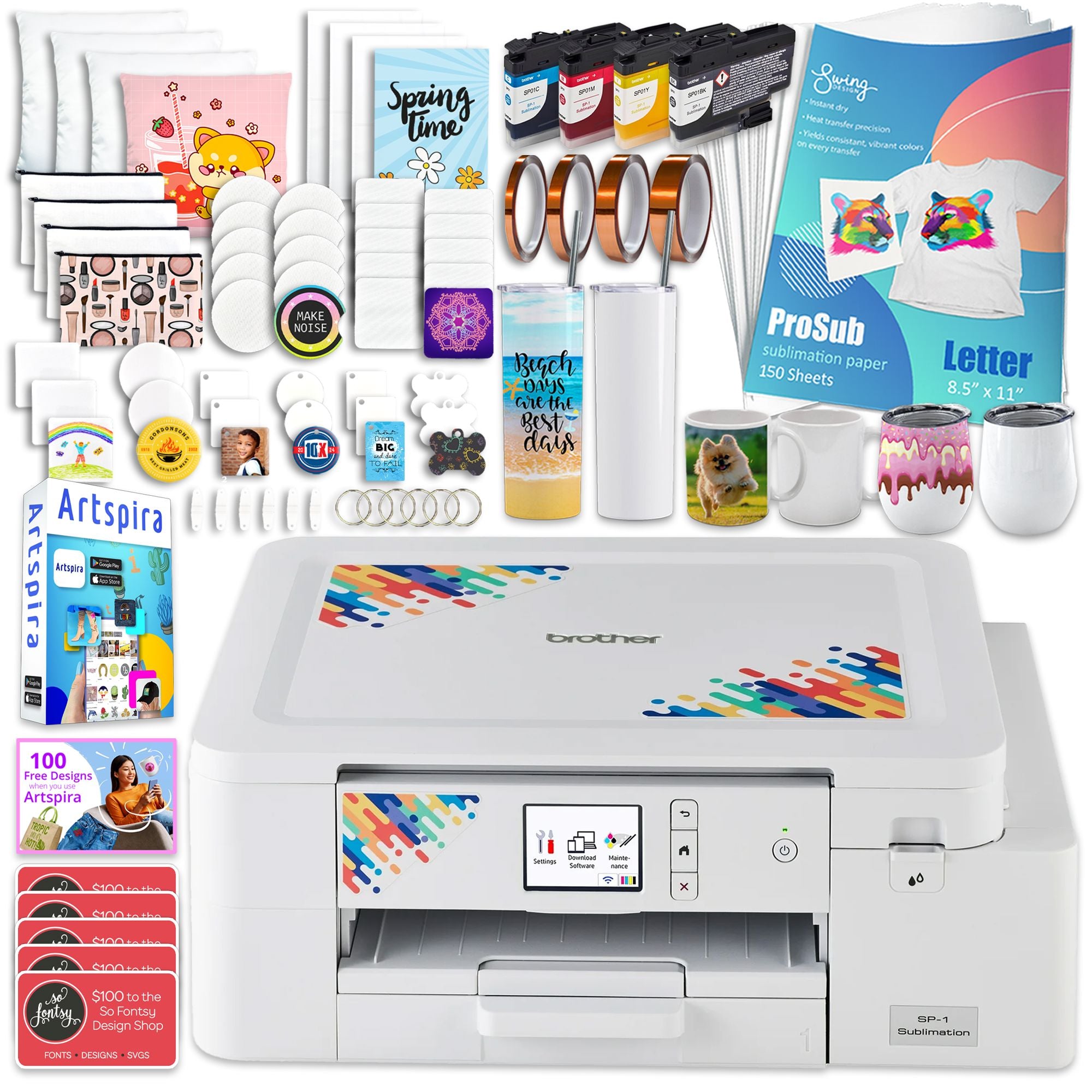 Brother SP-1 Sublimation Printer with Deluxe Starter Bundle Questions & Answers